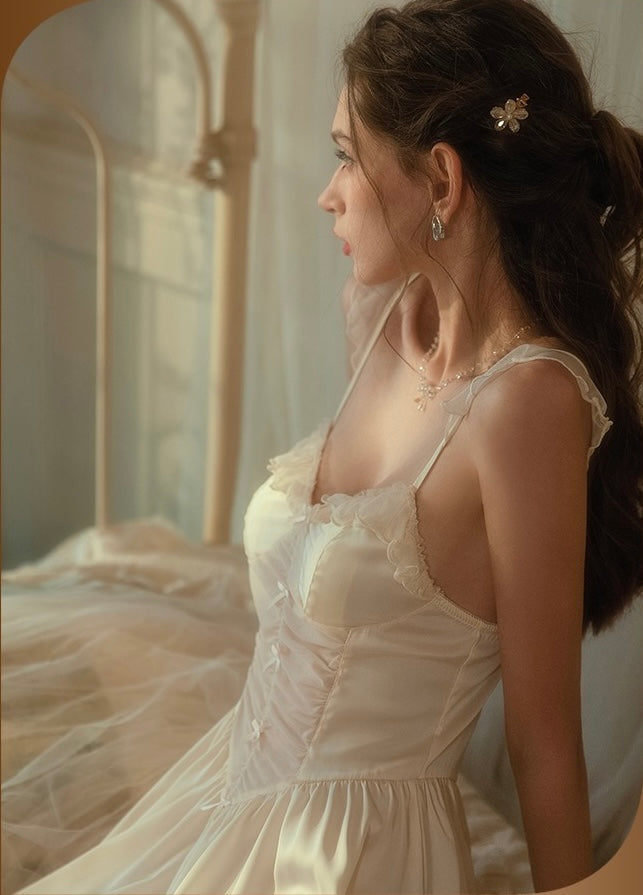 Daisy Sweet Padded Babydoll Nightdress (Champagne)