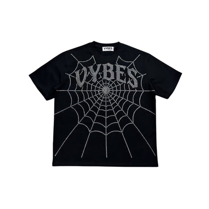 VYBES Rhinestone Web Tee