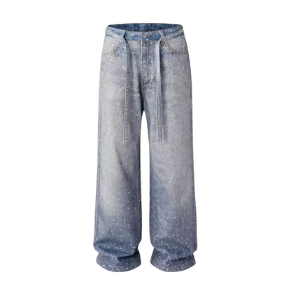 VYBES Rhinestone Baggy Pants