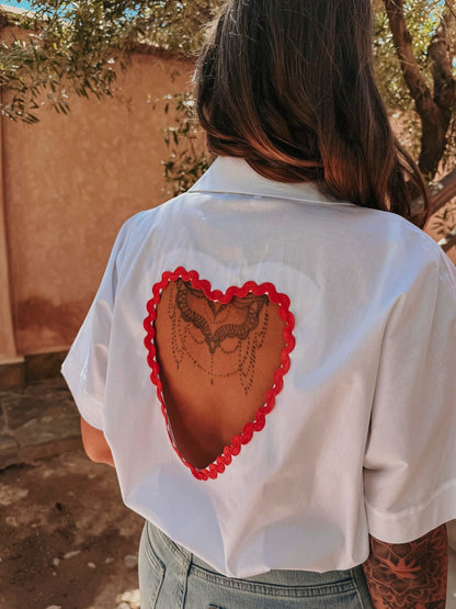 HABIBTI WHITE HEART BLOUSE