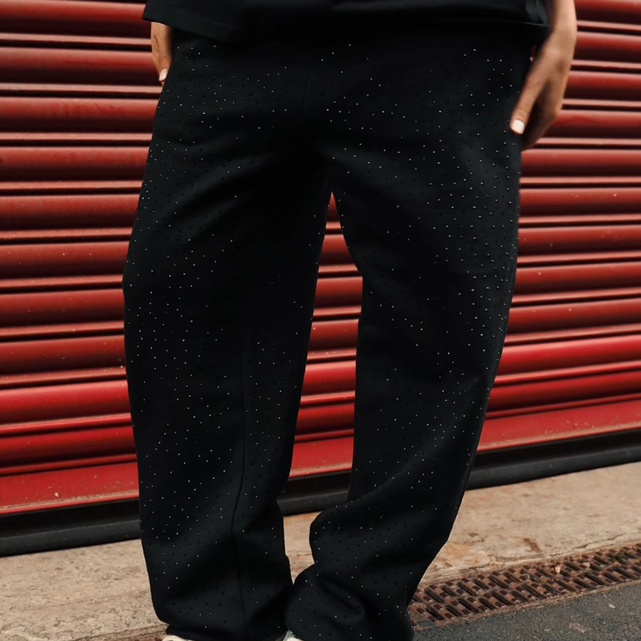 VYBES Rhinestone Sweatpants