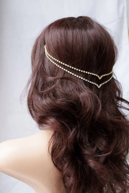 Elegant Rhinestone Head Chain